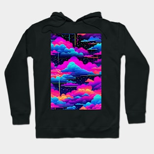 Fantasy neon clouds Hoodie